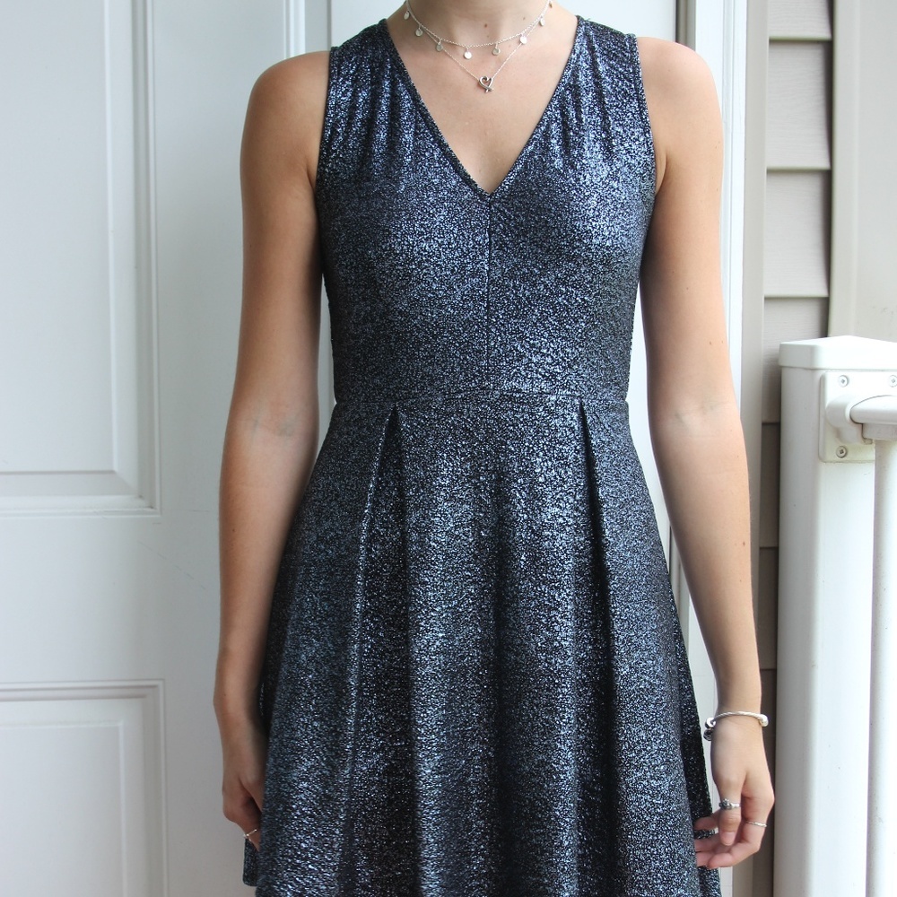 EVERLY Glitter Sparkle Blue Dress SIZE XS Party Event Formal Dance